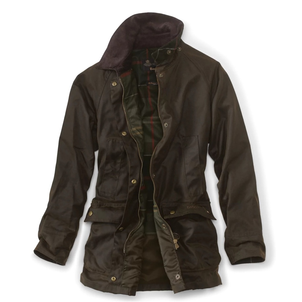 Orvis women’s size 16 Barbour Bower wax jacket olive new with tags NYT coat